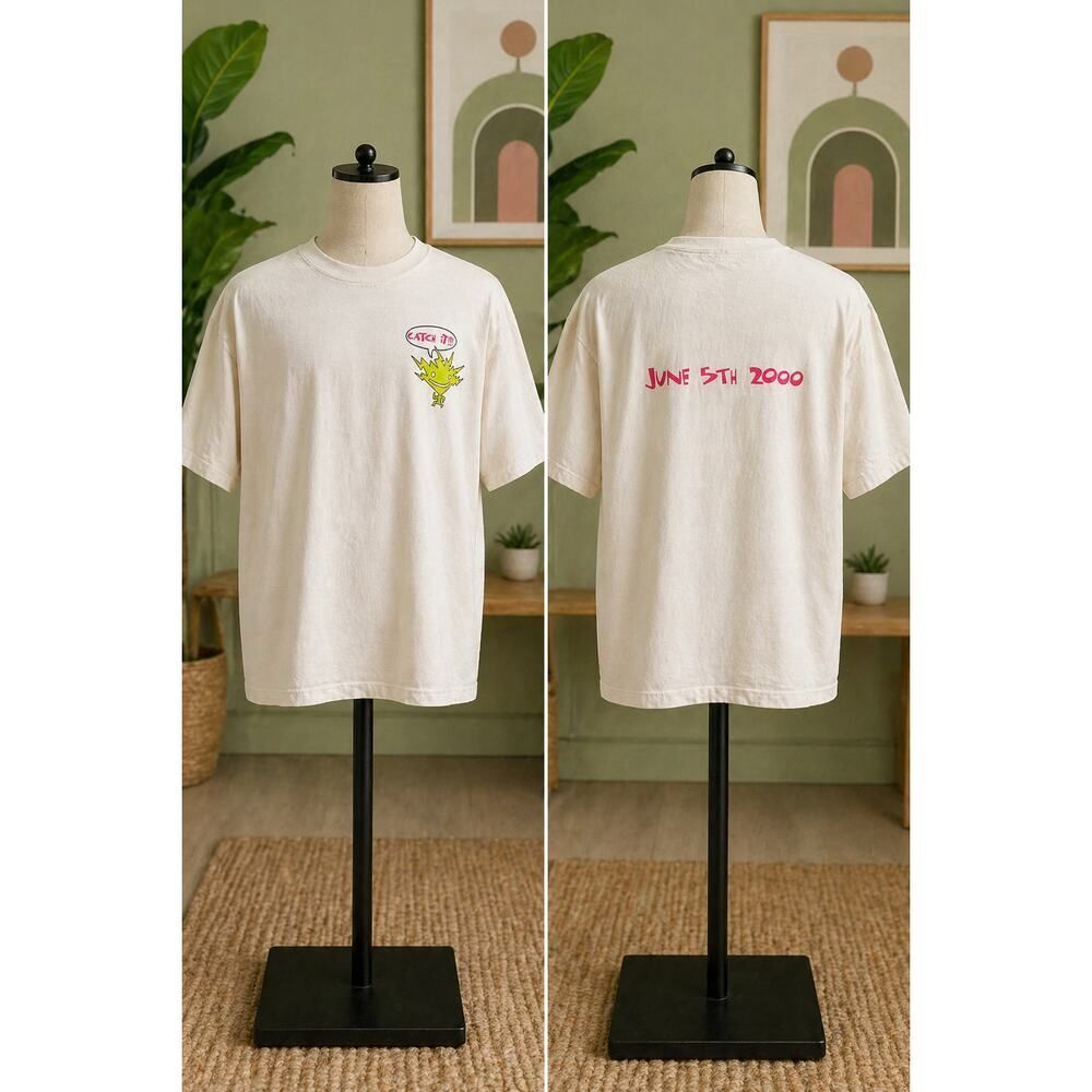 Vintage 2000 Catch It Tee XL Single Stitch Style Graphic Shirt